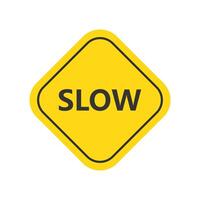 Slow sign on white background illustration vector
