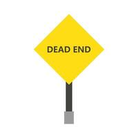 Dead end sign vector