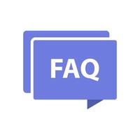 Faq icon on white background vector