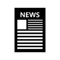 News icon in flat style on white background vector