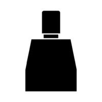 A black and white silhouette of a bottle vector