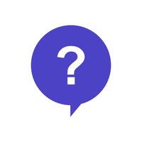 A question mark icon on a white background vector