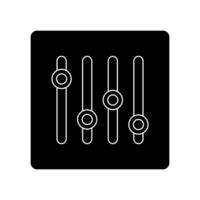 A black and white icon of a mixer vector