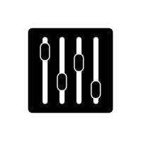 A black and white icon of a mixer vector