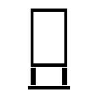 A black and white sign on a white background vector