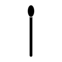 A spoon is shown in black on a white background vector