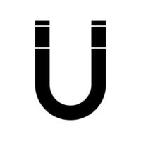 A black and white image of a magnet vector