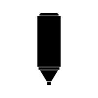 A black and white pen icon on a white background vector