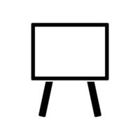 A black and white image of a white board on a stand vector