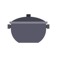 A pot with a lid on a white background vector