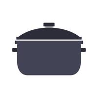 A pot with a lid on a white background vector