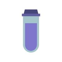 A test tube with purple liquid inside vector