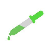 A syringe with green liquid on it vector
