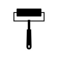 A paint roller icon on a white background vector