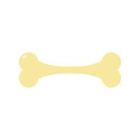 A yellow bone bone icon on a white background vector