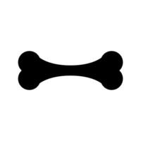 A black and white bone icon on a white background vector