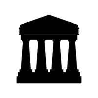 An illustration of a building with columns vector