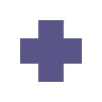 A purple cross on a white background vector