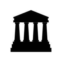 An illustration of a building with columns vector
