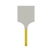 A white and yellow tool with a handle vector
