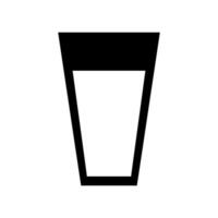 A black and white illustration of a glass vector