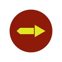 A red and yellow arrow pointing in the direction of the right vector