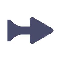 An arrow pointing down on a white background vector