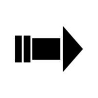 An arrow pointing down on a white background vector