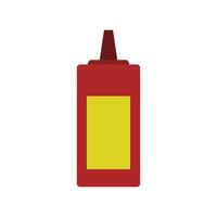 Ketchup bottle icon illustration design vector