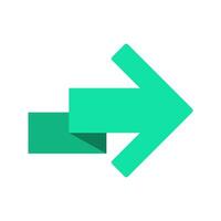 A green arrow pointing to the right vector
