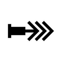 A black arrow pointing to the right on a white background vector