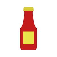Ketchup bottle icon illustration design vector