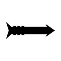 An arrow pointing down on a white background vector