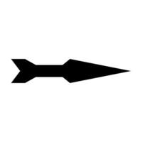 A black arrow icon on a white background vector