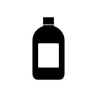 A black and white bottle of liquid on a white background vector