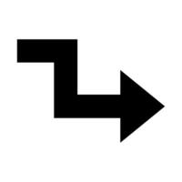 A black arrow pointing down on a white background vector