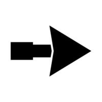 A black and white arrow pointing down on a white background vector