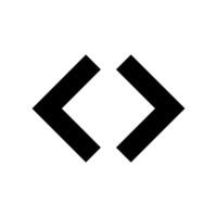 A black and white logo with two arrows vector