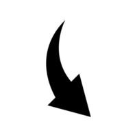 A black arrow pointing down on a white background vector