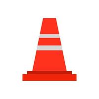 Traffic cone icon on white background vector