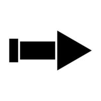 An arrow pointing down on a white background vector