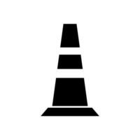 Traffic cone icon illustration on white background vector