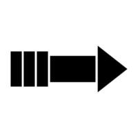 An arrow pointing down on a white background vector