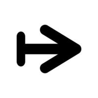 A black arrow pointing to the left on a white background vector