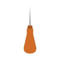 A screwdriver with a long handle on a white background vector