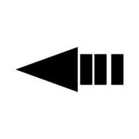 A black and white arrow pointing down on a white background vector