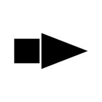 A black arrow pointing down on a white background vector