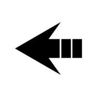 An arrow pointing down on a white background vector