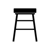 A black and white illustration of a stool vector