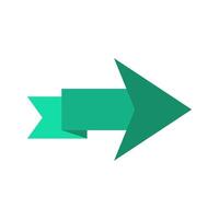 A green arrow pointing to the right vector